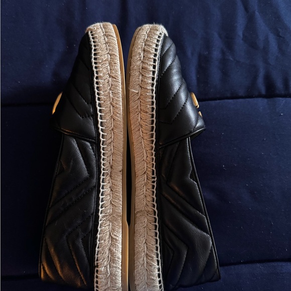 Authentic Gucci
Women's Black Pilar Ballet Quilted Leather Flatform Espadrilles - Picture 8 of 9